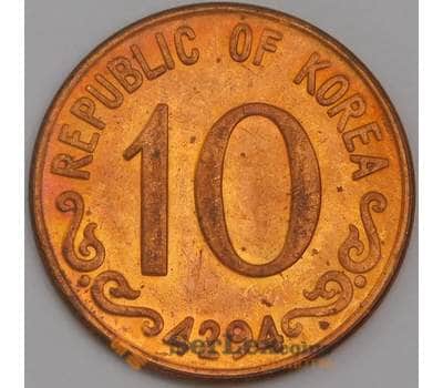 Южная Корея монета 10 хванов 1961 КМ1 UNC арт. 41298