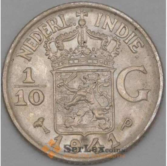 Нидерландская Восточная Индия 1/10 гульдена 1941 P КМ318 aUNC арт. 21876