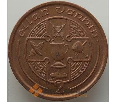 Монета Мэн остров 2 пенса 1989 КМ208 XF арт. 13923