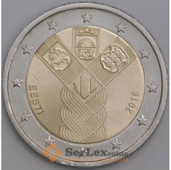 Эстония монета 2 евро 2018 КМ103 UNC арт. 45629
