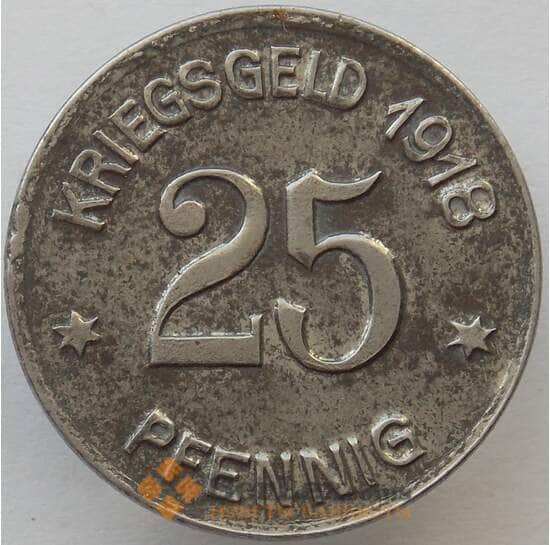 Германия Нотгельд 25 пфеннигов 1918 Сталь Кобленц (J05.19) арт. 15994