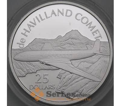 Монета Соломоновы острова 25 долларов 2003 КМ136 Proof самолет de Havilland Comet арт. 28624