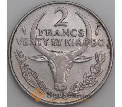 Мадагаскар монета 2 франка 1988 КМ9 aUNC арт. 45106