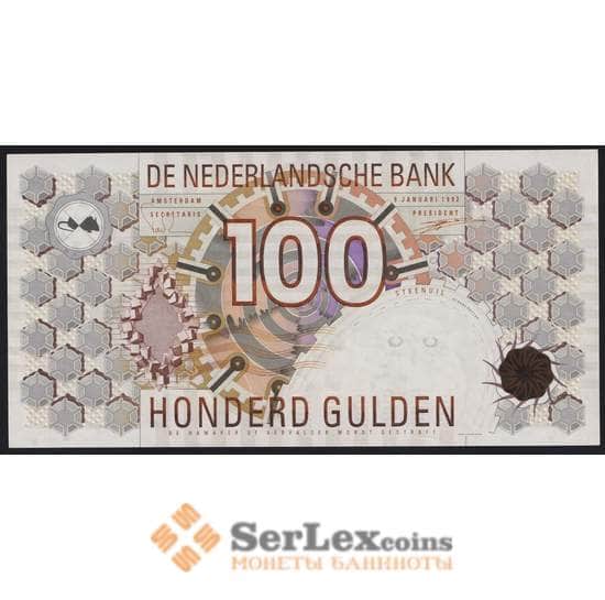 Нидерланды банкнота 100 гульденов 1992 Р101 aUNC арт. 42609