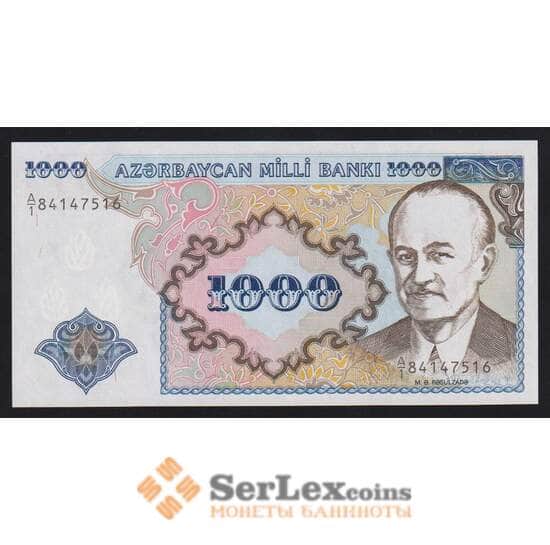 Азербайджан 1000 манат ND 1993 Р20а UNC арт. 54335