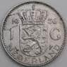 Нидерланды 1 гульден 1956 КМ184 XF  арт. 17428