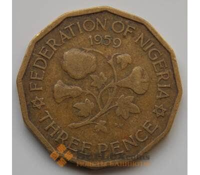 Монета Нигерия 3 пенса 1959 КМ3 VF арт. 8519