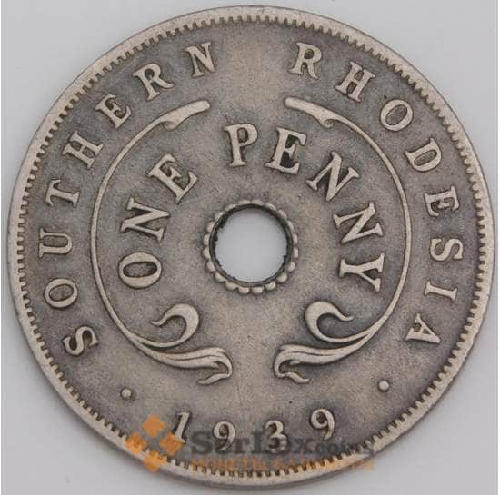 Южная Родезия монета 1 пенни 1939 КМ8 VF арт. 6607