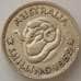 Монета Австралия 1 шиллинг 1952 КМ46 VF Серебро Георг VI (J05.19) арт. 17282