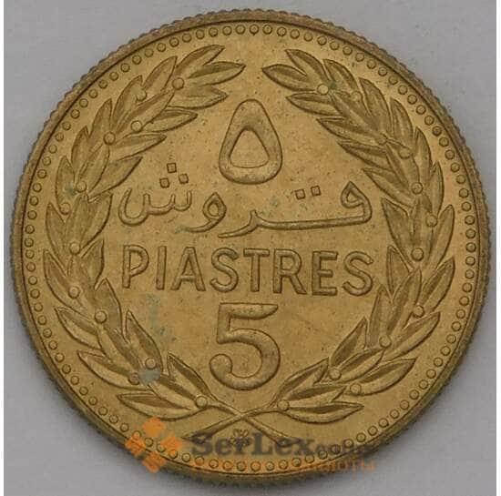 Ливан 5 пиастров 1972 КМ25 UNC арт. 38074