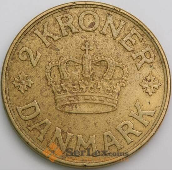 Дания монета 2 кроны 1938 КМ825 VF арт. 49518