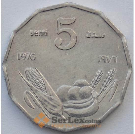 Сомали монета 5 сенти 1976 КМ24 UNC арт. 17451