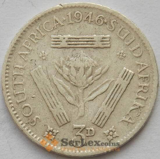 Южная Африка ЮАР 3 пенса 1946 КМ26 VF Серебро (J05.19) арт. 17044 Южная Африка ЮАР 3 пенса 1946 КМ26 VF Серебро (J05.19) арт. 17044