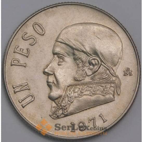 Мексика монета 1 песо 1971 КМ460 aUNC  арт. 41886