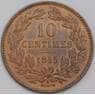 Люксембург монета 10 сантимов 1855 КМ23 UNC арт. 42767
