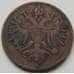 Монета Италия Ломбардия-Венеция 1 сольдо 1862 С35.1 VF арт. 7256