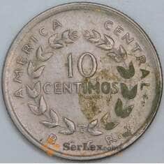 Коста-Рика 10 сентимо 1969 КМ185.2 XF арт. 57235