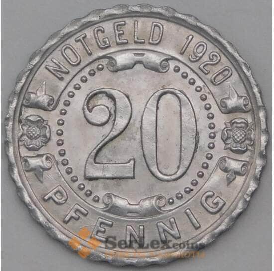 Германия Нотгельд 20 пфеннигов 1920 Аугсбург трамвай арт. 23641