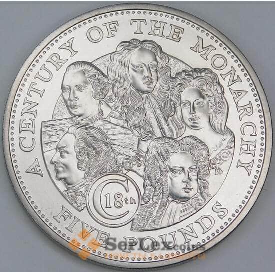 Гернси 5 фунтов 2002 КМ124 BU Век монархии арт. 56451
