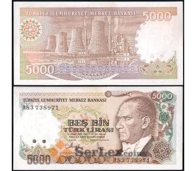 Банкнота Турция 5000 лир 1990 Р198 UNC арт. 29090