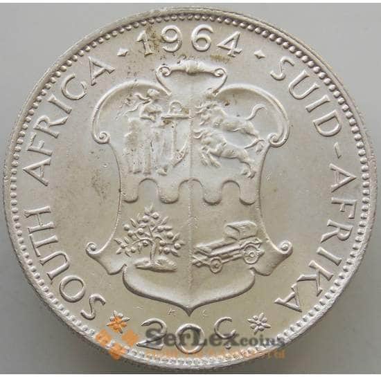 Южная Африка ЮАР 20 центов 1964 КМ61 BU Серебро арт. 14670
