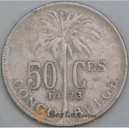 Бельгийское Конго 50 сантимов 1923 КМ22 F DES BELGES арт. 55305