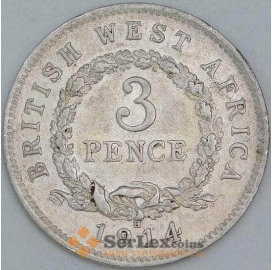 Британская Западная Африка 3 пенса 1914 КМ10 VF арт. 56573 Британская Западная Африка 3 пенса 1914 КМ10 VF арт. 56573