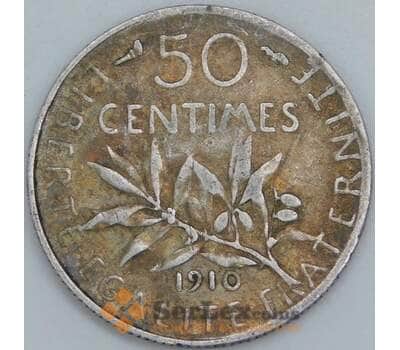 Франция 50 сантимов 1910 КМ854 VF арт. 56844