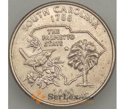 Монета США 25 центов 2000 P КМ307 XF Южная Каролина арт. 18894