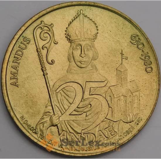 Бельгия жетон Гент 25 кандай 1980  AMANDUS арт. 46694