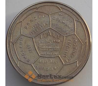 Монета Камбоджа 4 риеля 1989 КМ74 UNC Чемпионат мира по футболу 1990 (J05.19) арт. 17334