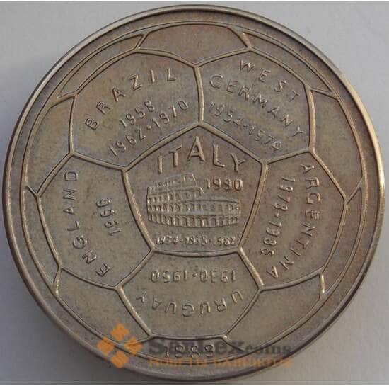 Камбоджа 4 риеля 1989 КМ74 UNC Чемпионат мира по футболу 1990 (J05.19) арт. 17334