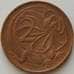 Монета Австралия 2 цента 1966 КМ63 VF Фауна (J05.19) арт. 17509