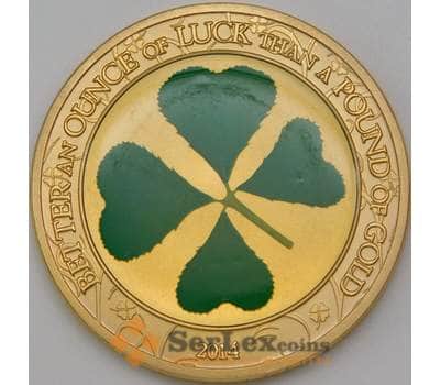 Монета Палау 5 долларов 2014 Клевер бронза арт. 26506
