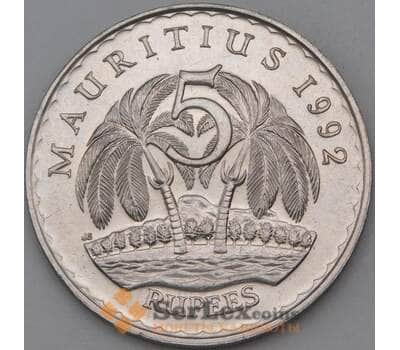 Монета Маврикий 5 рупий 1992 КМ56 UNC арт. 28237