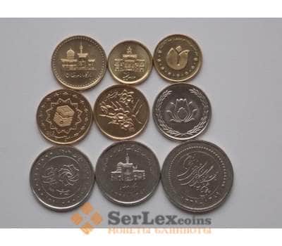 Монета Иран набор 100-5000 риалов 2015 (9шт) UNC 2 юбилейных арт. С01382