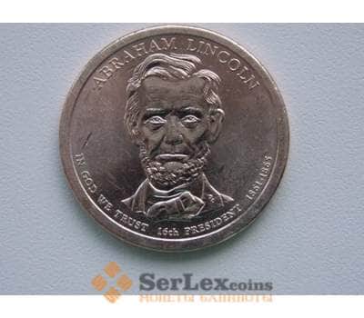США 1 доллар 2010 16 президент Линкольн Р арт. С01389