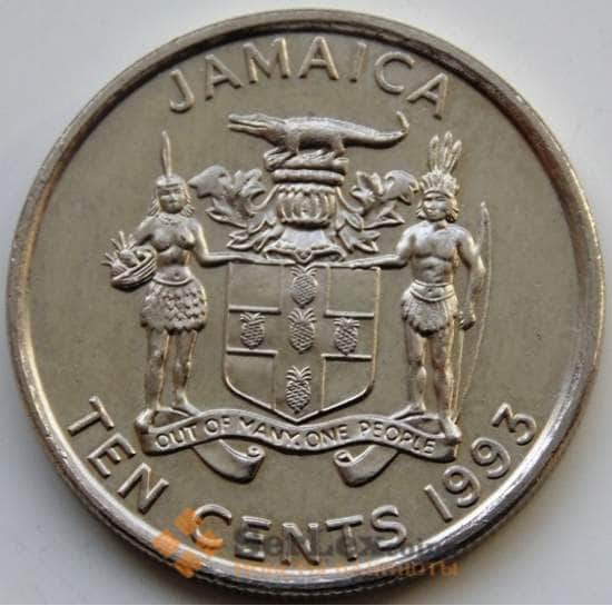 Ямайка 10 центов 1993 КМ146.1 AU арт. С01467