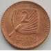 Монета Фиджи 2 цента 1992 КМ50а арт. С01474