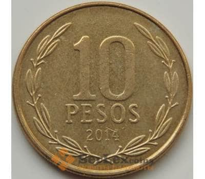 Чили 10 песо 1990-2017 КМ228.2 AU арт. С01481