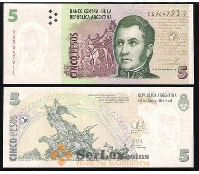 Аргентина 5 песо №353 UNC арт. В00339