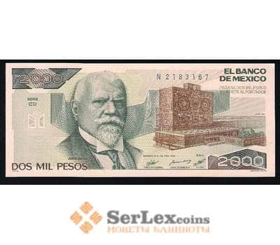 Банкнота Мексика 2000 Песо 1989 UNC №86 арт. В00122