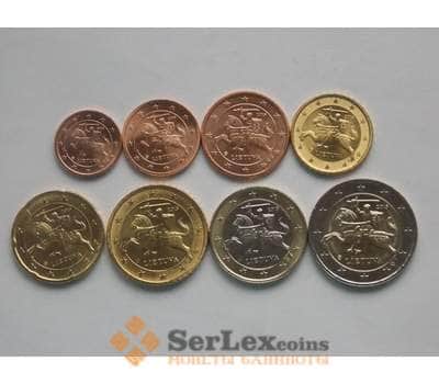 Монета Литва набор ЕВРО 1 цент-2 евро 2015 (8шт) UNC арт. С00052