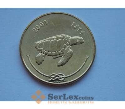 Монета Мальдивы 50 лаари 2008 КМ72а черепаха UNC арт. С01606