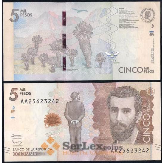 Колумбия 5000 песо 2015 Р459 UNC арт. 38664