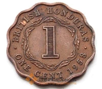Монета Гондурас Британский 1 цент 1956-1973 КМ27 VF арт. 6520