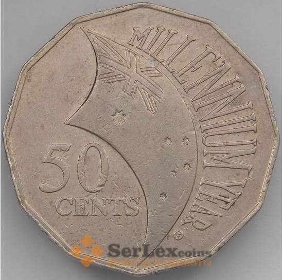 Австралия монета 50 центов 2000 КМ488 VF Миллениум  арт. 17177