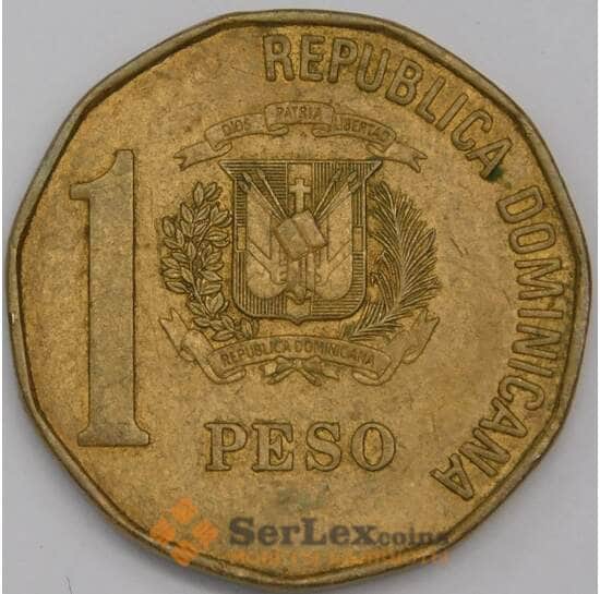 Доминиканская республика 1 песо 1993 КМ80 XF арт. 40459