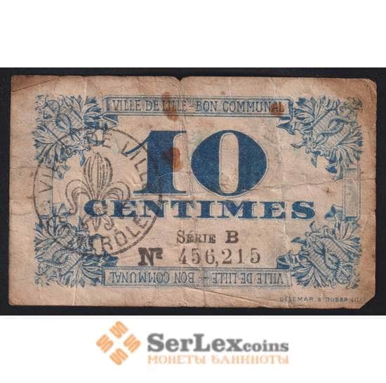 Франция банкнота 10 сантимов 1917 VG арт. 41143