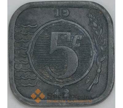 Нидерланды монета 5 центов 1942 КМ172 XF арт. 42624